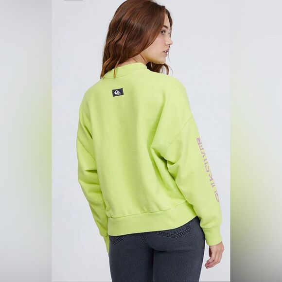 Quiksilver Women's Organic Colorful History Mock Neck Sweatshirt - Size L - Picture 4 of 12